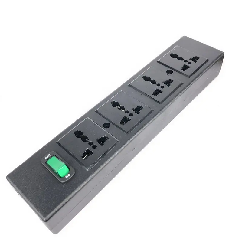 4-Outlet Universal Switch Soket dengan Overload Pelindung Circuit Breaker Switch 4 Cara Outlet Memperpanjang PDU Power Strip