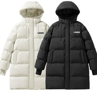 Veste matelassée à fermeture éclair intégrale personnalisée, imperméable, pour le sport de plein air, veste d'hiver pour homme, vêtement d'extérieur épais et chaud