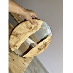 Tablero de Mesa de Comedor/Tablero de Café Personalizado, Forma Redonda/Cuadrada/Rectangular, con Madera Sólida Natural, Característica Duradera - Product Image 1