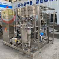 Pasteurisateur à plaques continu automatique à commande PLC, 1 tonne par heure, pour vin, vinaigre et aliments liquides