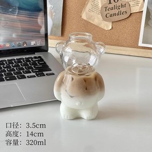 Tasse à café en verre créative motif <span class=keywords><strong>ours</strong></span> <span class=keywords><strong>de</strong></span> restaurant, style cé<span class=keywords><strong>l</strong></span>ébrité internet, mignonne et <span class=keywords><strong>de</strong></span> dessin animé, pour jus et thé au lait - Product Image 6