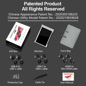 2024 fopo nuovo modello monitor lcd da 14 pollici 3 in 1 computer portatile schermo extender monitor display plug and play schermo duplicato - Product Image 6