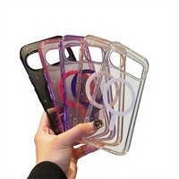Coques de téléphone de luxe magnétiques en TPU+PC avec paillettes brillantes pour Google 10 Pro/XL/9A/8A/8Pro/9Pro/10Pro, coque transparente