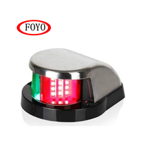 FOYO Vente chaude 225 °   Feu de navigation bicolore à montage en surface IP65, 2 choix de matériaux, lampe LED pour bateaux de moins de 12 m