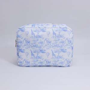 Bolsa de <span class=keywords><strong>maquillaje</strong></span> RTS, organizador de cosméticos, estampado de animales, artículos de <span class=keywords><strong>tocador</strong></span> Chinoiserie, bolsa de viaje de nailon para mujer, bolsa de <span class=keywords><strong>maquillaje</strong></span> para mujer - Product Image 3