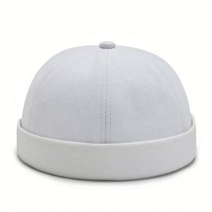 Casquette Docker Unisexe en Coton à Bord Roulé pour Hommes, Style Rétro Street Dance Hip Hop, Bonnets d'Été Ronds pour Marin - Product Image 4