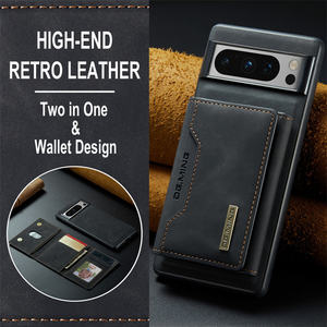 Pour Google <span class=keywords><strong>Pixel</strong></span> <span class=keywords><strong>7</strong></span> <span class=keywords><strong>Pro</strong></span> 7A Pixel7 Couverture Arrière Original DG. MING M2 Portefeuille magnétique détachable Porte-cartes en cuir Étui pour téléphone portable - Product Image 2