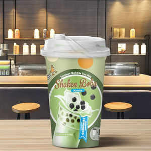 Té de Leche con Perlas de Matcha Orgánico Instantáneo, Juego de 3 Tazas - Product Image 1