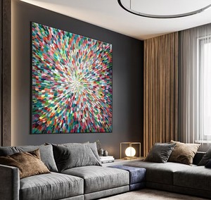 <span class=keywords><strong>Bouquet</strong></span> coloré <span class=keywords><strong>de</strong></span> <span class=keywords><strong>fleurs</strong></span>, <span class=keywords><strong>peinture</strong></span> à l'huile sur toile, grand paysage Floral, <span class=keywords><strong>peinture</strong></span> acrylique, Art mural <span class=keywords><strong>moderne</strong></span> - Product Image 6