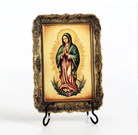 Promotion Exceptionnelle : Artisanat Religieux Classique – Miroir Design Vierge Marie, Icône Catholique Rectangulaire Décorative