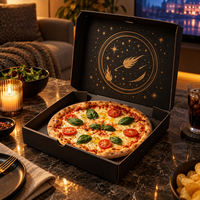 Boîte à pizza personnalisée à thème saisonnier, emballage cadeau écologique et recyclable pour les commandes promotionnelles de fêtes