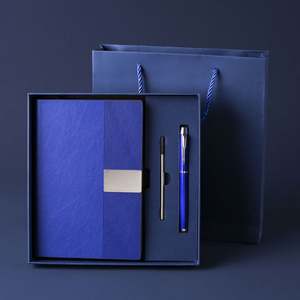 Luxury A5 <b>Notebook</b> Gift <b>Set</b> Custom Logo Engraving PU Leather Business Office Product - Product Image 6