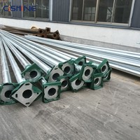 Poste de Luz Cónico Galvanizado de Fábrica Cishine, Poste de Acero de 4M 6M 8M 10M 12M, Columna de Lámpara Cónica para Carreteras
