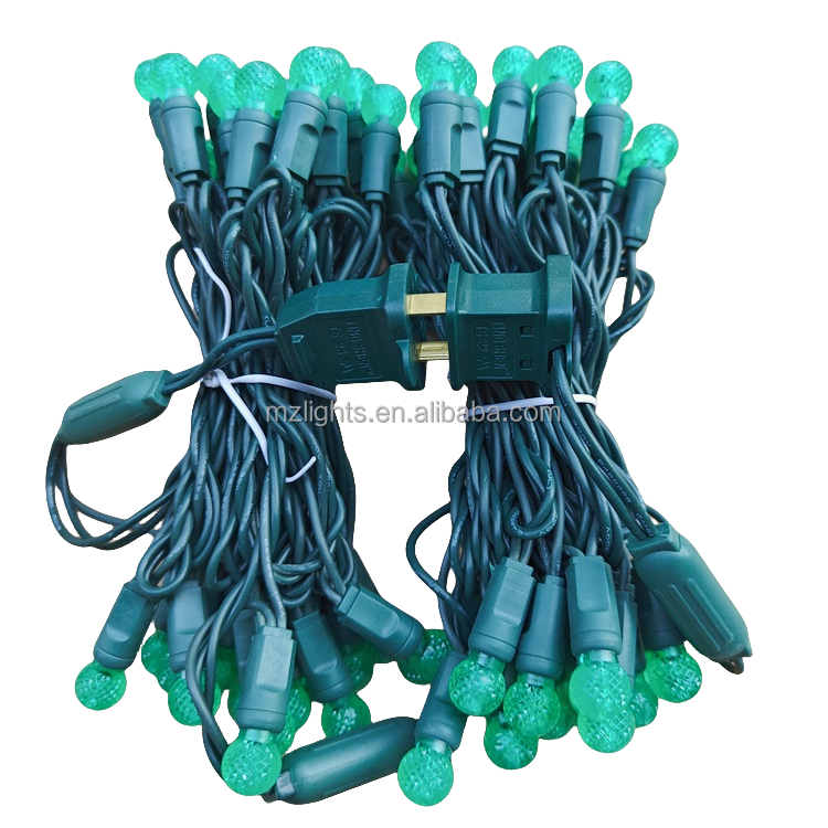 Commercial Outdoor 100 Lights 33ft G12 LED Berry Christmas String Light Multicolored 4'' S