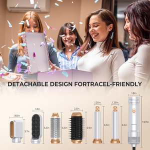 Secador de Pelo Iónico Potente de 7 Pulgadas al por Mayor, Cepillo de Aire Caliente de Alta Velocidad, Peine Multiestilizador con Idioma de Funcionamiento en Francés - Product Image 4