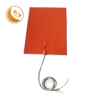 Calentador de goma de silicona de 5v, 12v, 24v, tamaño personalizado, sartén de aceite eléctrica flexible, almohadilla de calefacción, calentador de batería de coche