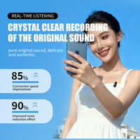 Microphone sans fil Mini8 à fixation cravate pour une qualité sonore claire et une réduction du bruit pendant les diffusions en direct et les tournages de vlogs