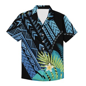 Camicia hawaiana con stampa 3D, polo da <span class=keywords><strong>uomo</strong></span>, abbigliamento estivo <span class=keywords><strong>a</strong></span> maniche corte, stampa tribale con tatuaggi floreali, camicia casual, ampia e traspirante - Product Image 5