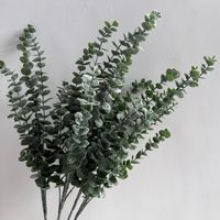 Simulasi 5 Cabang Daun Eucalyptus Daun Money Leaves Dekorasi Pernikahan Nordik Tangkai Tunggal Aksesoris Rangkaian Bunga Karet Lembut