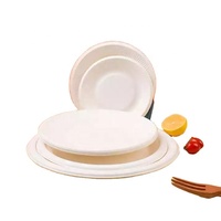 Desechable 10 ''12.5'' ovale canne à sucre bagasse fête assiette à dîner contenants alimentaires jetables en gros