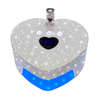 Lampe UV LED rechargeable en forme de cœur avec strass, séchoir à ongles professionnel pour le durcissement rapide des vernis, directement de l'usine