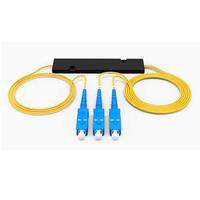 Pabrik Langsung Memproduksi 1X4 1X8 1X16 1X32 Fiber PLC Splitter 2.0Mm SC APC Singlemode FTTH Fiber Optical PLC Splitter