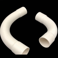 Conector de Tubería de PVC Rígido de 2 Pulgadas y 90 Grados, Extremo de Campana, Cédula 40, Accesorios para Conductos Eléctricos Grises, Certificación ETL, Fundición