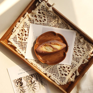 Walnut Wood Rectangular Tea <b>Tray</b> Dry Brewing Serving <b>Tray</b> Wooden Dessert Fruit Plate Dining Tabletop <b>Storage</b> <b>Tray</b> - Product Image 4