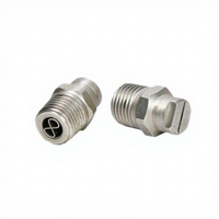 Nosel Semprot Tekanan Tinggi Stainless Steel Ukuran 1/8" 1/4" 3/8" Pola Kipas Datar Baru Teejet Ulir BSPT/NPT 0-110 Spray