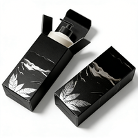 Boîte en papier cosmétique pliable sur mesure, étiquettes autocollantes en vinyle imperméables pour flacon compte-gouttes, flacon pompe, emballage de produits de beauté