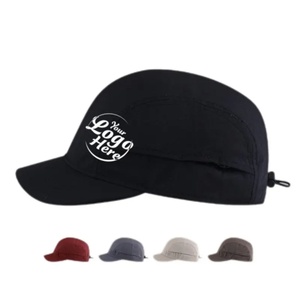Customized Summer 100% Cotton Canvas Duckbill Hat Quick Drying Common Retro Sporty Large Head Circumference Soft <b>Top</b> Sun Visor - Product Image 5