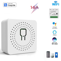 16a prend en charge le contrôle bidirectionnel Mini domotique intelligente Tuya Smart Wifi Switch Fonctionne avec Google Alexa Siri Smart DIY Switch