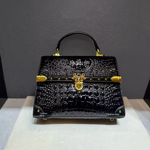 กระเป๋าถือสะพายไหล่หนังแท้ลายเรขาคณิตสำหรับผู้หญิง ดีไซน์ทันสมัย นำเข้าจากต่างประเทศ - Product Image 4