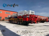 Plateforme de réparation de puits montée sur camion XJ350 pour le travail sur terre dans les champs pétrolifères
