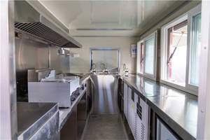 โรงงานเชิงพาณิชย์รถบรรทุกอาหารที่มี3ส่วนประกอบระบบอ่างน้ำอาหารอย่างรวดเร็วเบอร์เกอร์สุนัขร้อนออกประตูรถบรรทุกหยอดเหรียญ - Product Image 5