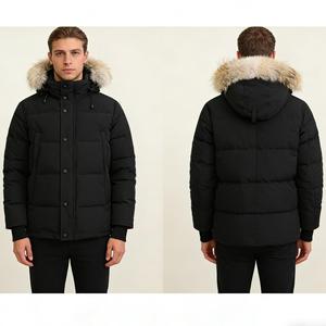 Vêtement d'hiver décontracté à capuche en duvet de canard blanc de haute qualité, à bouton unique, imperméable, coupe-vent, respirant, léger, long devant - Product Image 2