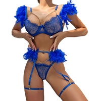Ensemble de lingerie sexy en dentelle tissée pour l'été, body, séduction, plumes, pur désir, uniforme, vêtements de nuit, combinaison de lit, tenue chaude