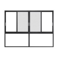 Fenêtre coulissante en aluminium à rupture de pont thermique, moderne, longue durée de vie, insonorisée, pour bureau, usine, profil multicouche