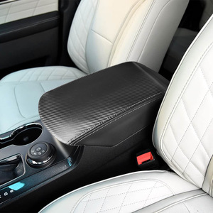 Funda para reposabrazos Ford Explorer 2011-2019, caja de almacenamiento para consola central de cuero de microfibra negro, no requiere desmontaje - Product Image 3