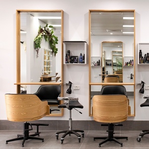 Miroir de <span class=keywords><strong>coiffure</strong></span> moderne en bois pour salon de beauté - Product Image 1