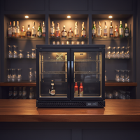 Réfrigérateur à bière sous comptoir en verre de haute qualité pour mini-bar, vitrine de présentation, vente en gros