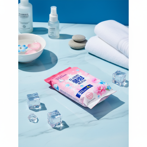 High Quality Powerful <b>Cooling</b> Water Tissue 25 Sheets Flower Scented Face Washing Product Model Daiso0234 at Low Price - Product Image 3