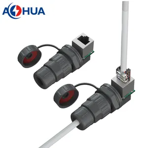 AHUA Ip67 Ethernet Network Rj45 Waterproof Connector Panel Mount Type