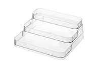 Organisateur à 3 niveaux étagère à épices boîtes de rangement et bacs en plastique pour la cuisine, organisateur de stade rang pour le stockage à domicile