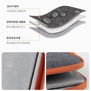 Funda Impermeable para Portátil de Poliéster con Asa Retráctil y Diseño sin Cierre para Portátiles de 14/15 Pulgadas - Azul Denim - Product Image 3