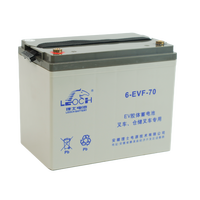 Batterie GEL rechargeable 12V 70Ah 6-EVF-70 sans entretien pour chariot élévateur électrique, gerbeur d'entrepôt, pack de stockage à décharge profonde