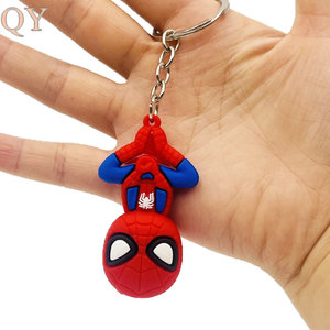 QY Anime Character Keychain Cute 3D Silicone Rubber Doll Pendant <b>Key</b> <b>Ring</b> Bag Charm <b>Car</b> Accessory Gift for Kids - Product Image 3