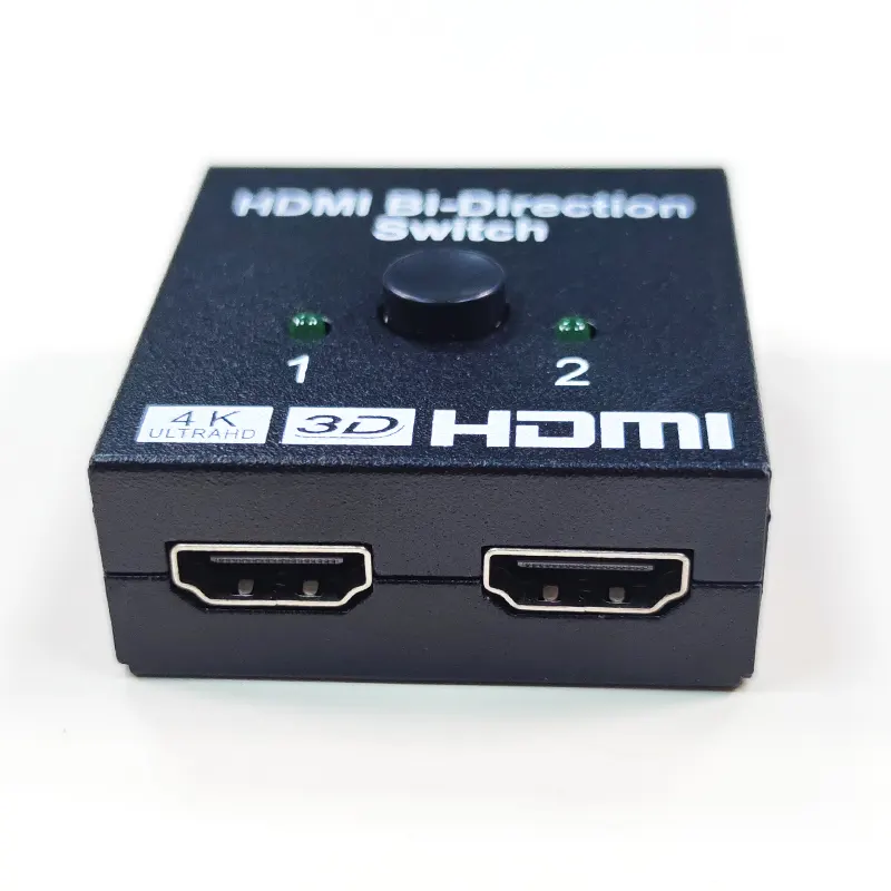 プロフェッショナル4KHDMIオーディオビデオスイッチャー4K60Hz2ポート2X1/1x2 PCラップトップPS3TV用双方向HDMIスイッチ