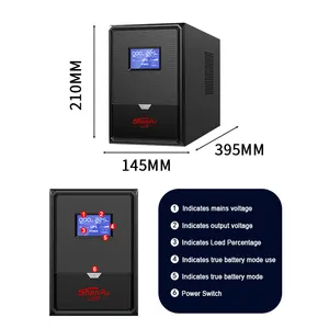 Yüksek kaliteli 220V/110V kesintisiz güç kaynağı UPS 3kva/1800W mini çevrimdışı UPS bilgisayarlar için