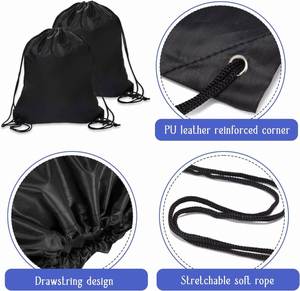 Cheap Blue Pool Sports Hiking Travel Shoe <b>Bag</b> Waterproof Kid Polyester Drawstring Sack Pack With Card Slot - Product Image 6